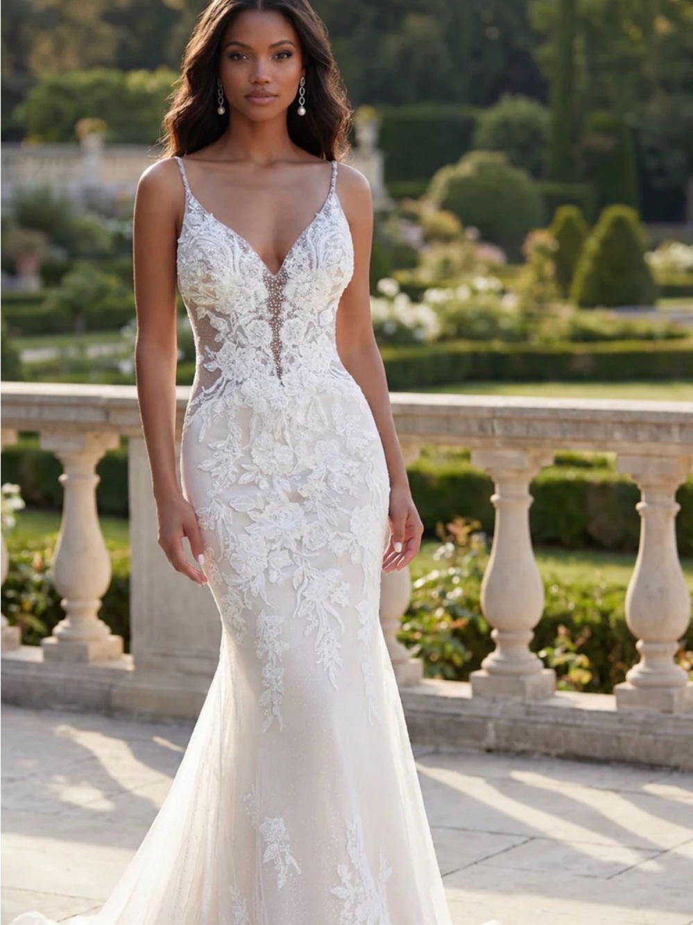 Mori Lee New York Fortunata Wedding Gown and Cathedral Veil